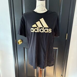 Adidas Black T-Shirt with Gold Logo